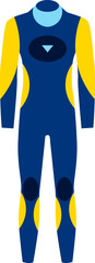 diving suit flat vector illustration