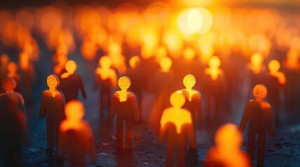 Persons as inhabitants and members, close-up focus on their communal activities