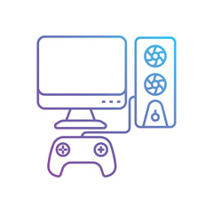 Gaming Pc vector icon