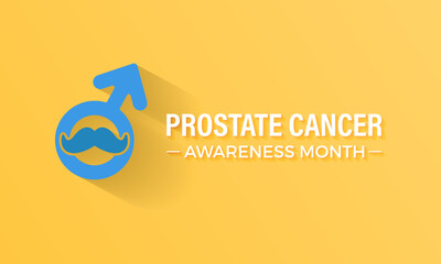 Obraz premium National Prostate Cancer Awareness Month. Health Care concept Greeting card, poster, Ribbon, banner, Vector Template.