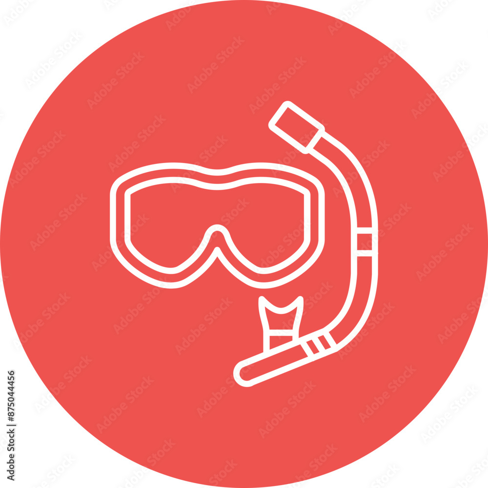 Poster scuba mask icon