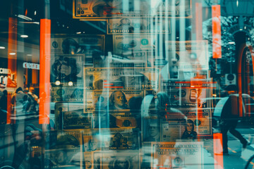 abstract image depicting the concept of deflation and appreciating assets 