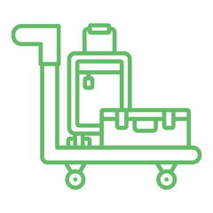 Luggage cart Icon