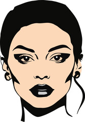illustration of a Beautiful Woman face