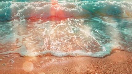 Fototapeta premium cloud, anime, beautiful, landscape, sea, cartoon, illustration, nature, background, beach, wave, ocean, blue, sky, water, summer, paradise, drawing, sand, island, sun, tropical, vacation, travel, clou