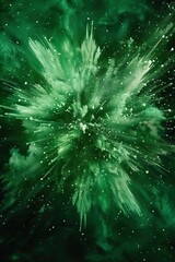 explosion of color particles on a dark background