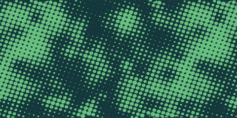 Dither Pattern Bitmap Texture Halftone Angled Gradient Vector Wide Abstract Background. Glitch Screen With Flicker Pixels Effect Wide Backdrop