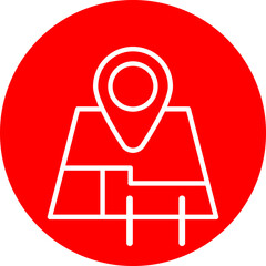 Map Vector Line White Circle Red