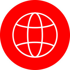  World Vector Line White Circle Red