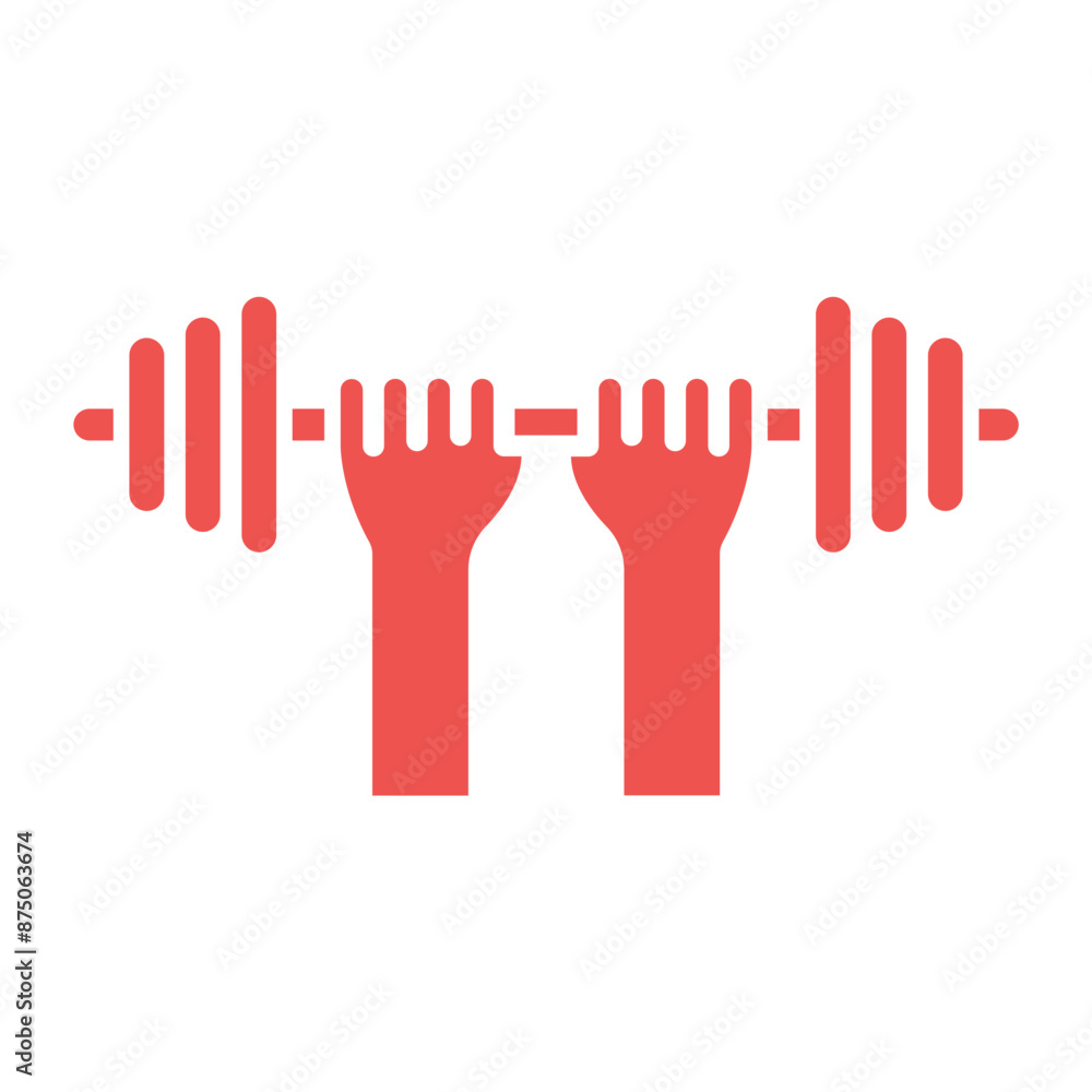 Canvas Prints weightlifting icon