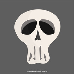 Skeleton Halloween elements Vector,  isolated on gray background, Vector illustration EPS 10