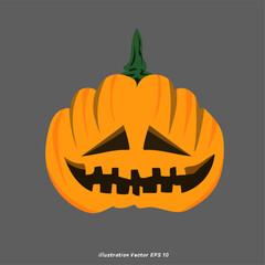 Pumpkin Halloween elements Vector,  isolated on gray background, Vector illustration EPS 10