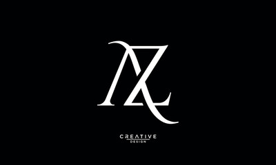 AZ, ZA, A, Z, Abstract Letters Logo Monogram