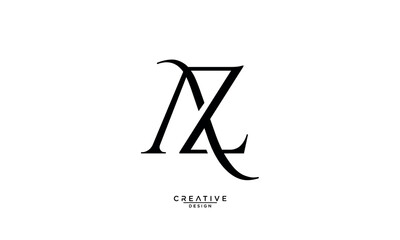 AZ, ZA, A, Z, Abstract Letters Logo Monogram