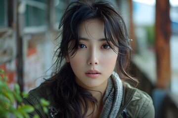 Obraz premium Beautiful Asian girl model