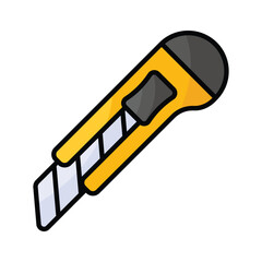 Amazing icon of paper cutter, cutting tool vector in modern design style