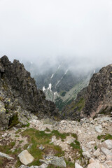 A beautiful view of the surroundings of the High Tatras from the Lomnicke saddle, Slovakia