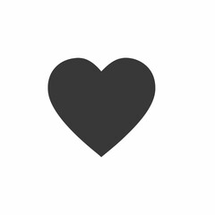 Black heart, a social media icon 