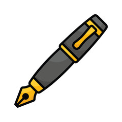 Pixel perfect fountain pen icon, perfect for writing, elegance, and professionalism