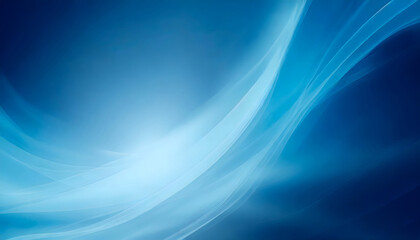 smooth blue blurred abstract gradient background. Generative AI.