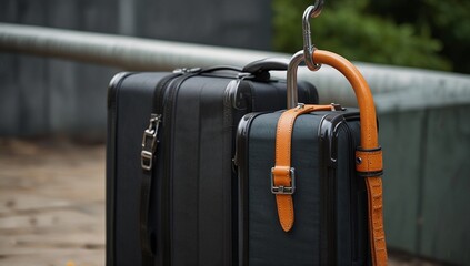 suitcase on the road