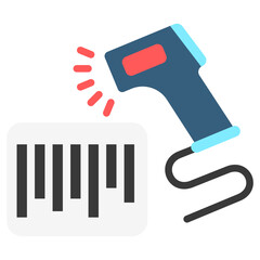 Barcode multi color icon, use for delivery, shipping, logistics, and industry theme. use for modern concept, UI or UX kit, web and app development