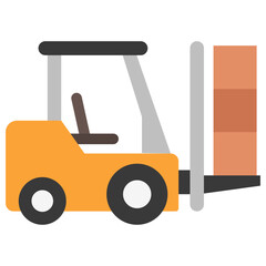 Forklift multi color icon, use for delivery, shipping, logistics, and industry theme. use for modern concept, UI or UX kit, web and app development