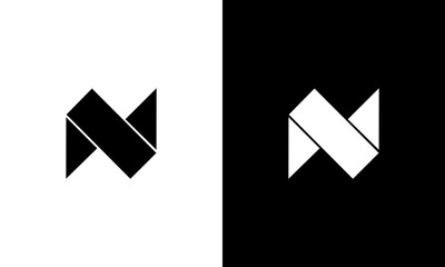 monogram N simple logo design