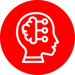 Machine Learning Vector Line White Circle Red