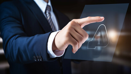 Financial and investment business planning, Businessman analyzing growth sales data graph on virtual screen.Digital online marketing, Businessman use laptop with advertising on website,ecommerce store