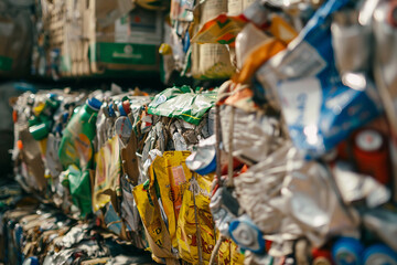 Generative AI, sorting garbage conceptual picture, social responsibility, civil cleaning service