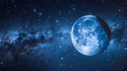 Obraz premium blue moon background concept