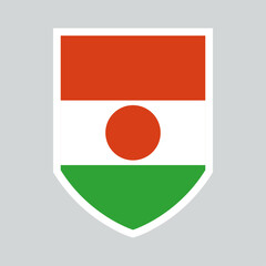 Niger Flag Shield Shape Frame