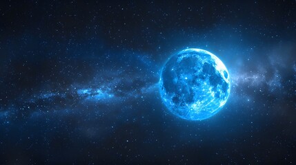Obraz premium blue moon background concept