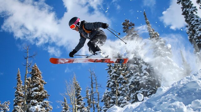 Skier Ready to Drop
