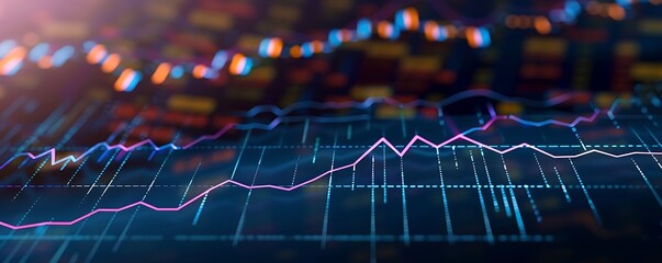 Detailed line graph showing a continuous upward trend in stock prices, emphasizing strong financial growth and attractive investment opportunities.