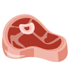 Obraz premium icon of a piece of beef steak for grilling, for various designs, posters or banners