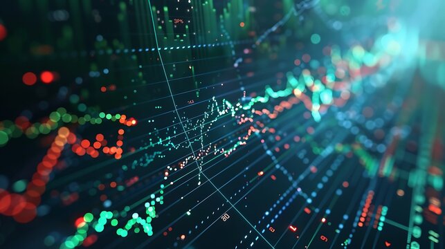 High-resolution scatter plot showing a clear positive relationship between stock prices and trading volume, with tightly clustered data points forming an upward trend.
