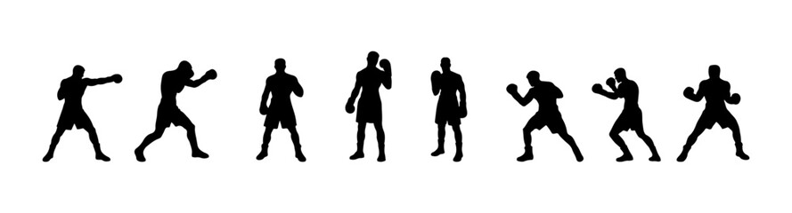 boxer silhouette set.eps