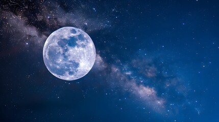 Obraz premium blue moon background concept