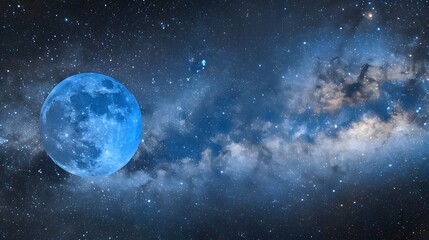 Obraz premium blue moon background concept