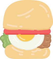 Cartoon hamburger illustration 
