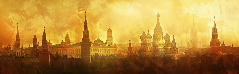 Fototapeta premium photo collage with an ancient city. Paper texture. AI generated illustration