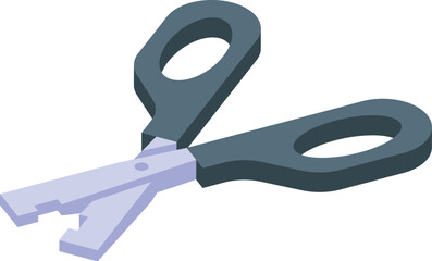 Medical scissors cutting a bandage, depicting emergency medical services and first aid response