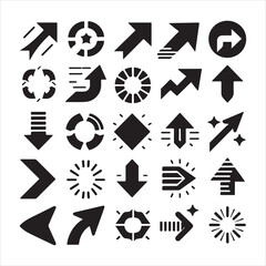 Flat design arrow collection