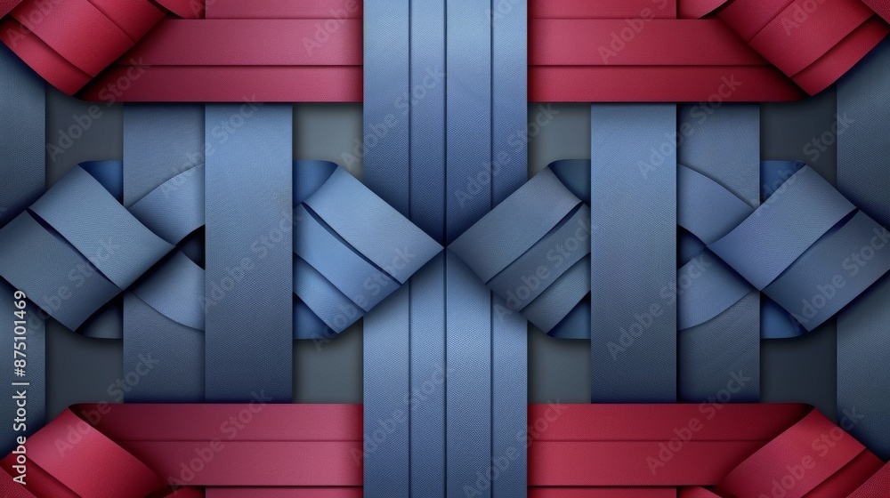 Aufkleber colorful abstract design with geometric shapes and gradients background, overlapping layers on grung
