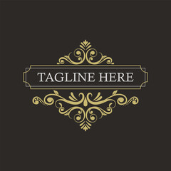 Ornate Vintage Floral Vector Frame