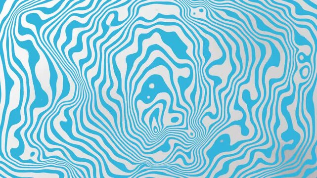 Modern blue and white wavy liquefy seamless pattern of abstract fluid lines background, white wavy lines psychedelic motion graphic animated video
