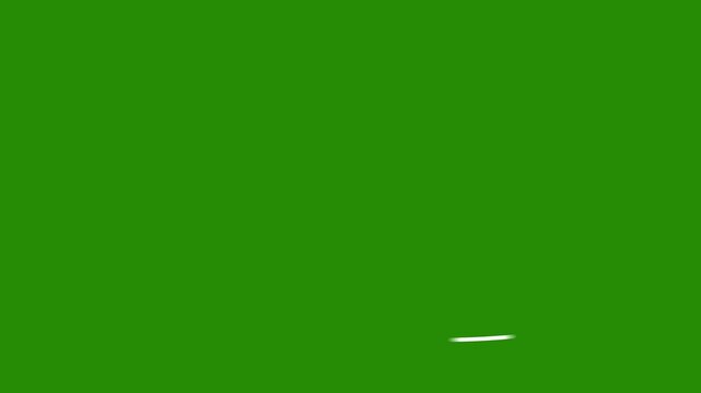 Simple wind effect, wind animation graphic animated 4k video on green screen background