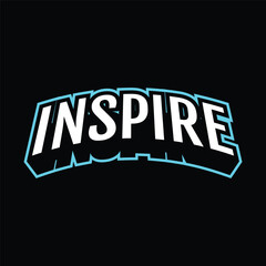 Inspire T-shirt Design, Typography, Illustration